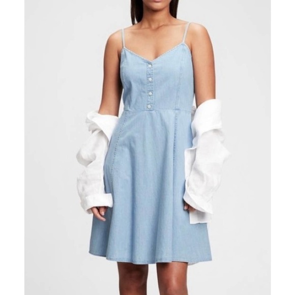 Gap Denim Fit and Flair Dress - Picture 1 of 4